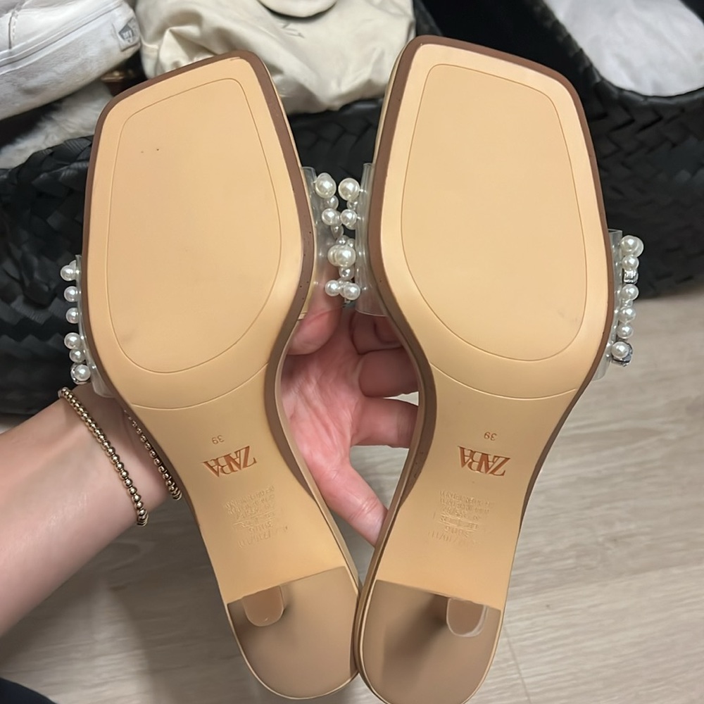 NWOT Zara embellished heeled sandal - Picture 4 of 8